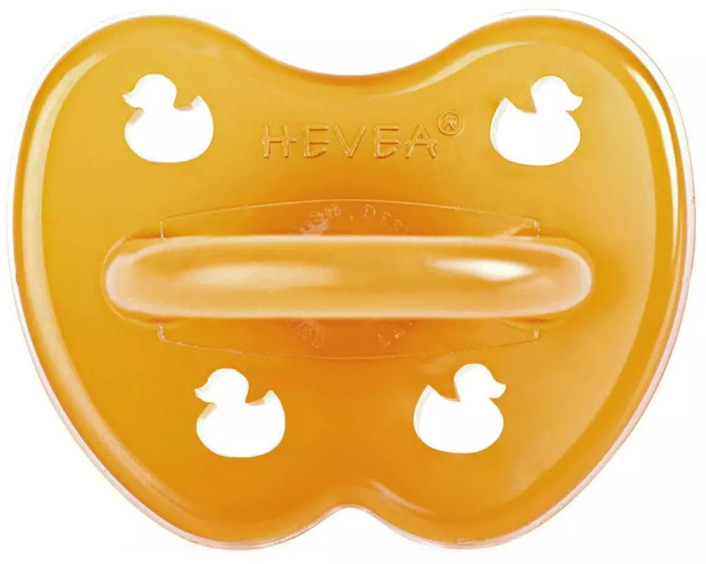 HEVEA Nuggi Ente, nature Naturkautschuk 0-3 Monate
