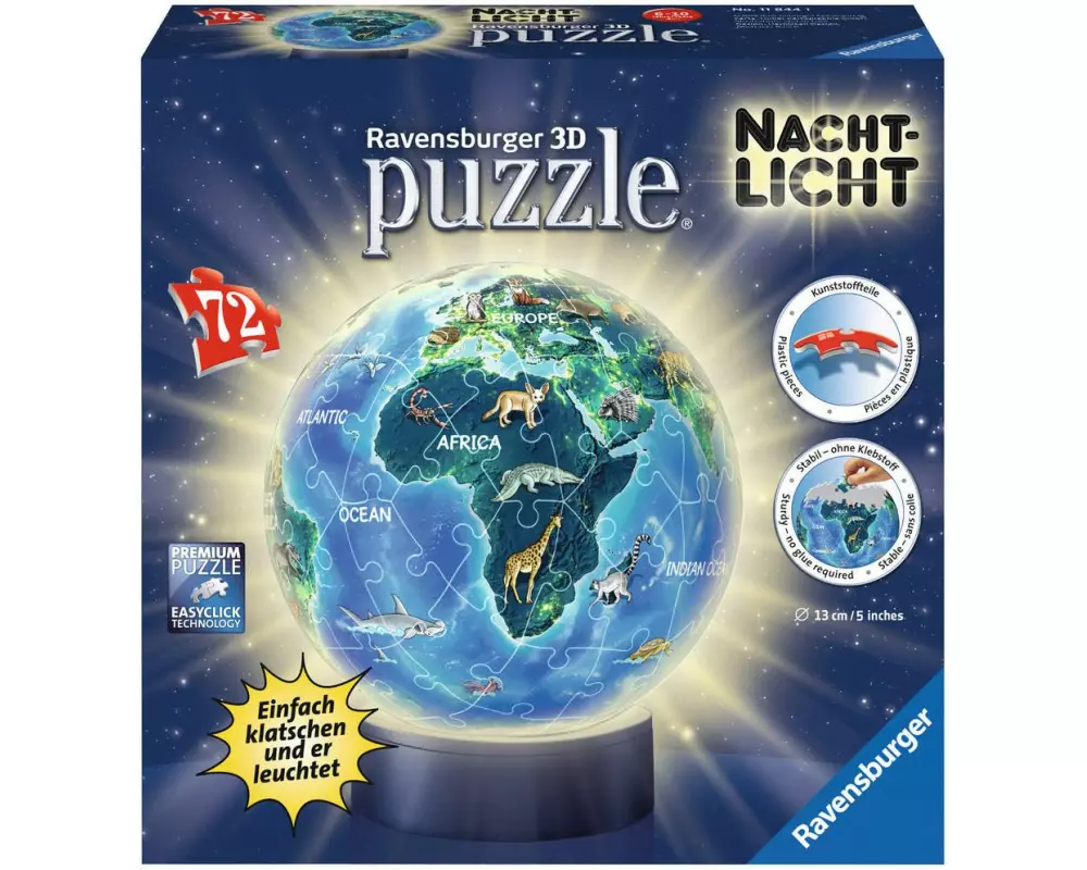 Ravensburger 3D Puzzle Erde bei Nacht Nachtlicht