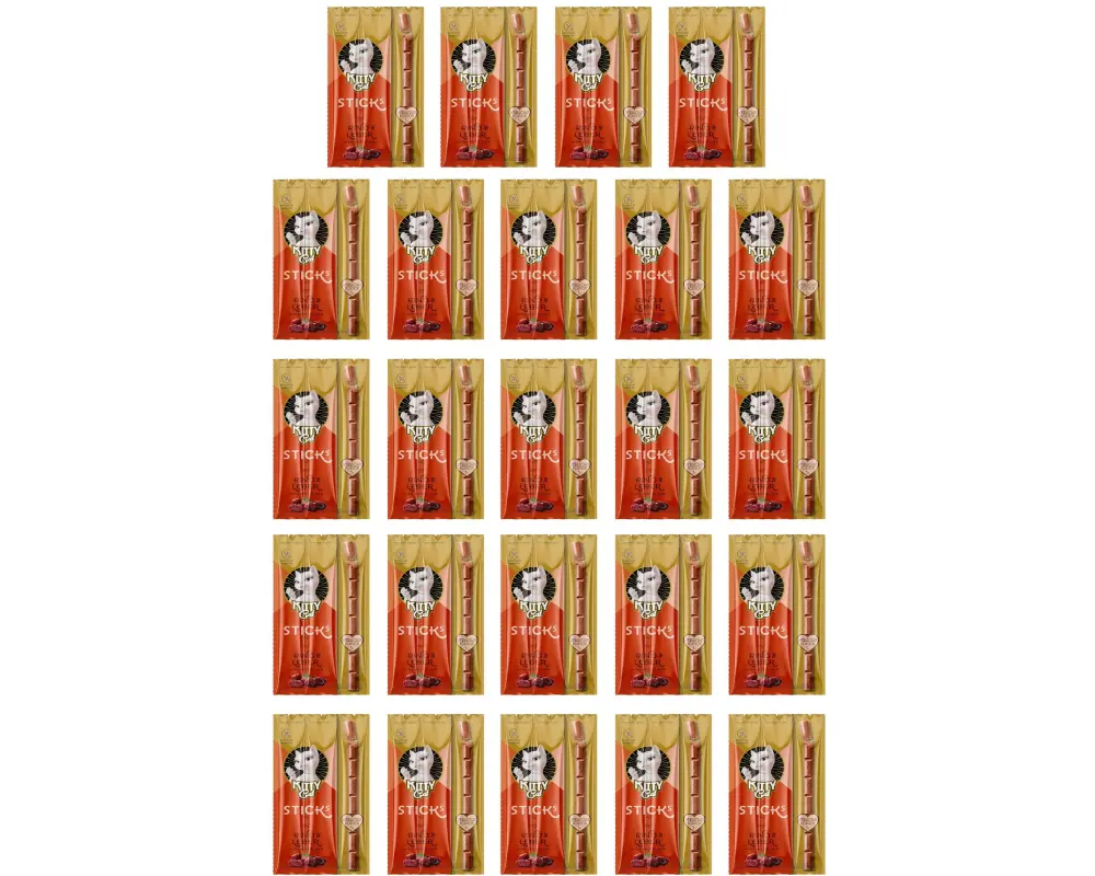 KITTY Cat Katzen-Snack KittyCat Stick Rind, Leber 24 x 15 g