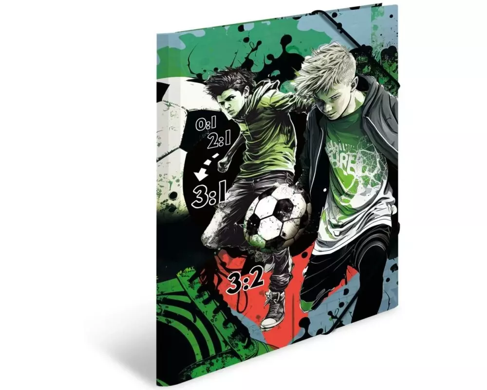 HERMA Gummibandmappe Street Soccer A3, Karton, mit Innendruck