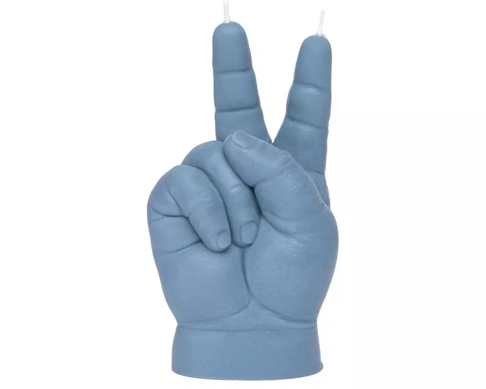 Mandatus Kerze Candle Hand Baby Peace, Grau