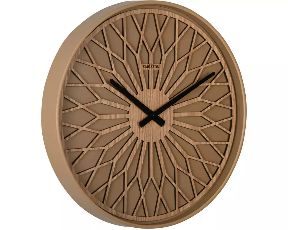 KARLSSON Wanduhr Girasol 40.6 cm, Mokkabraun