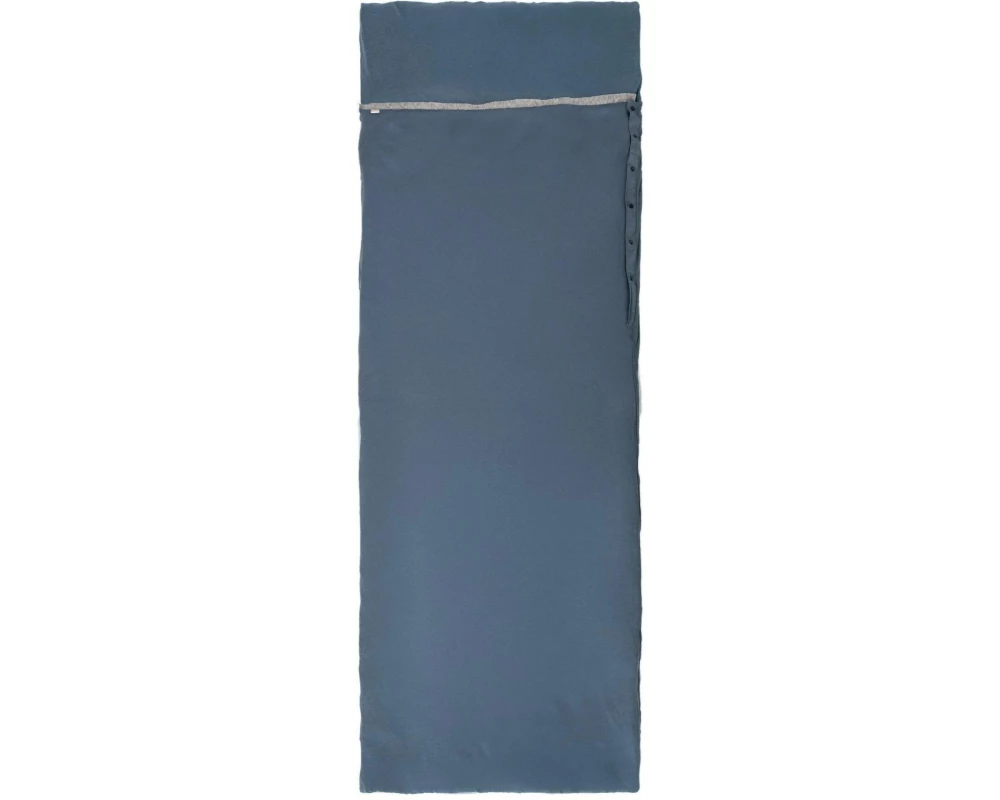 Grüezi Bag Schlafsack WoodWool Liner Almhütte 55-200 cm, Blau/Grau