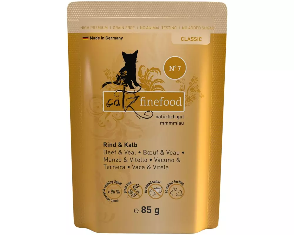 catz finefood Nassfutter No.07 Rind & Kalb, 85 g