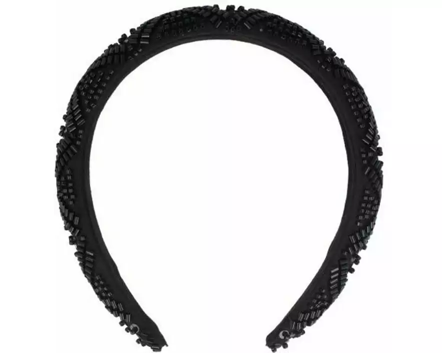 Parsa Beauty Haarreif Strasssteine Schwarz
