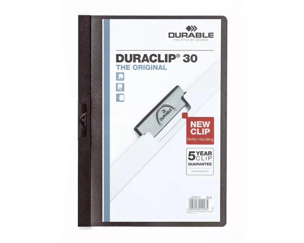 DURABLE Klemmhefter Duraclip 30 A4, Schwarz