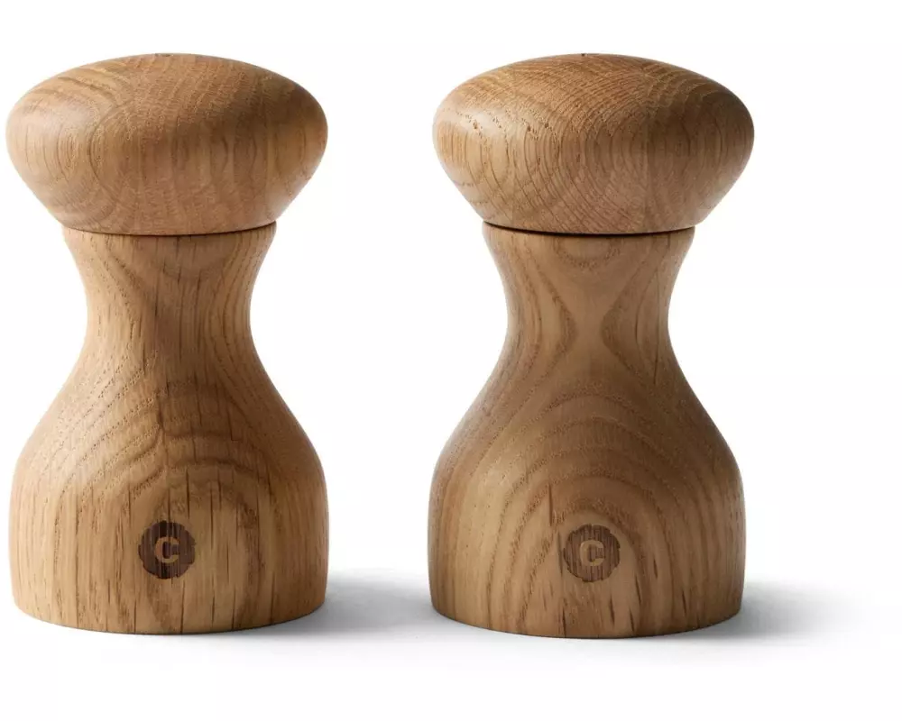 Crushgrind Salz- und Pfeffermühle Lyon 2-er Set, 10 cm, Braun