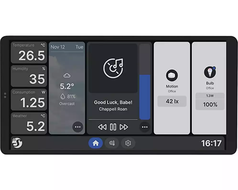 Shelly Wall Display X2 +HT Touchscreen Silber