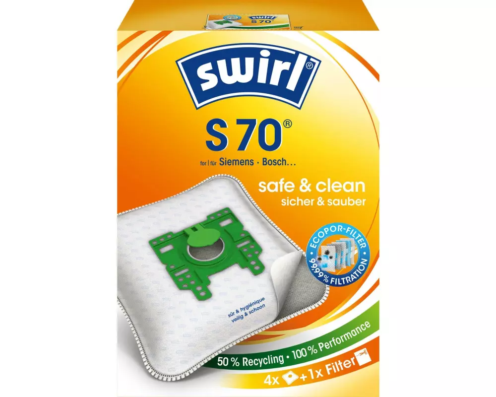 Swirl Staubfilterbeutel S 70 EcoPor 4 Stück