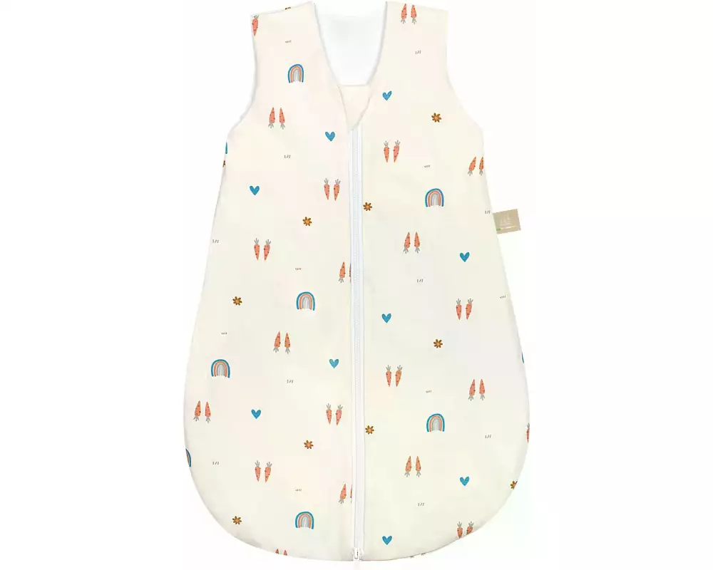 Odenwälder Baby-Sommerschlafsack unwattiert Rainbow Ecru Gr. 90