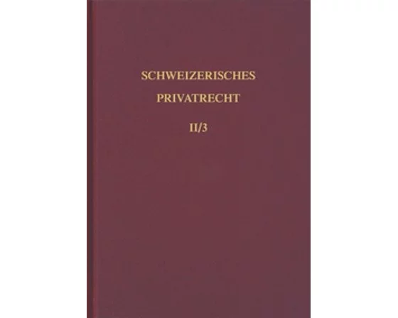 Bd. II/3: Einleitung und Personenrecht. Dritter Teilband