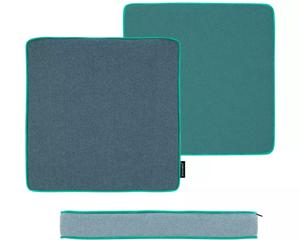 Remember Sitzkissen Blueberry 40 x 40 cm, Grün / Grau