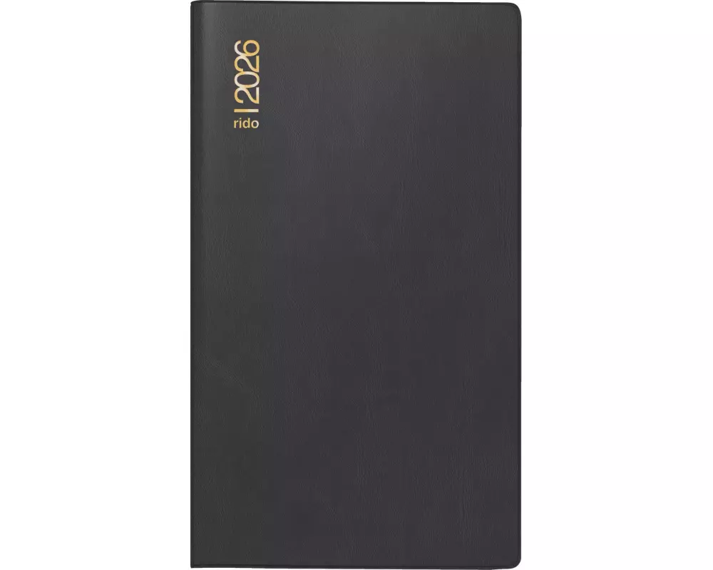 rido idé Taschenplaner d15 2026, Schwarz