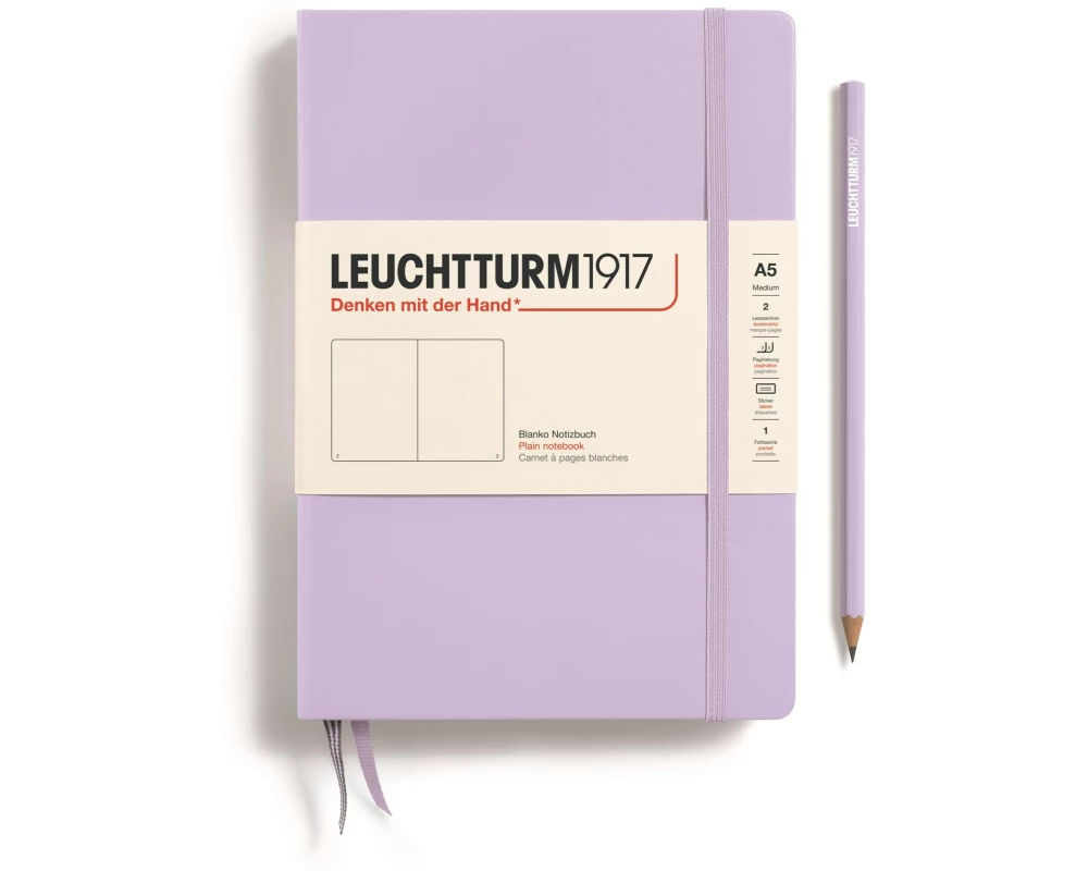 Leuchtturm Notizbuch Medium A5, Blanko, Lila