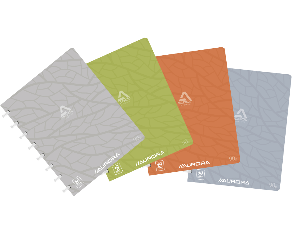 ADOC Ringbuch DESIGN A5 3011.5 assortiert, liniert 144 Seiten