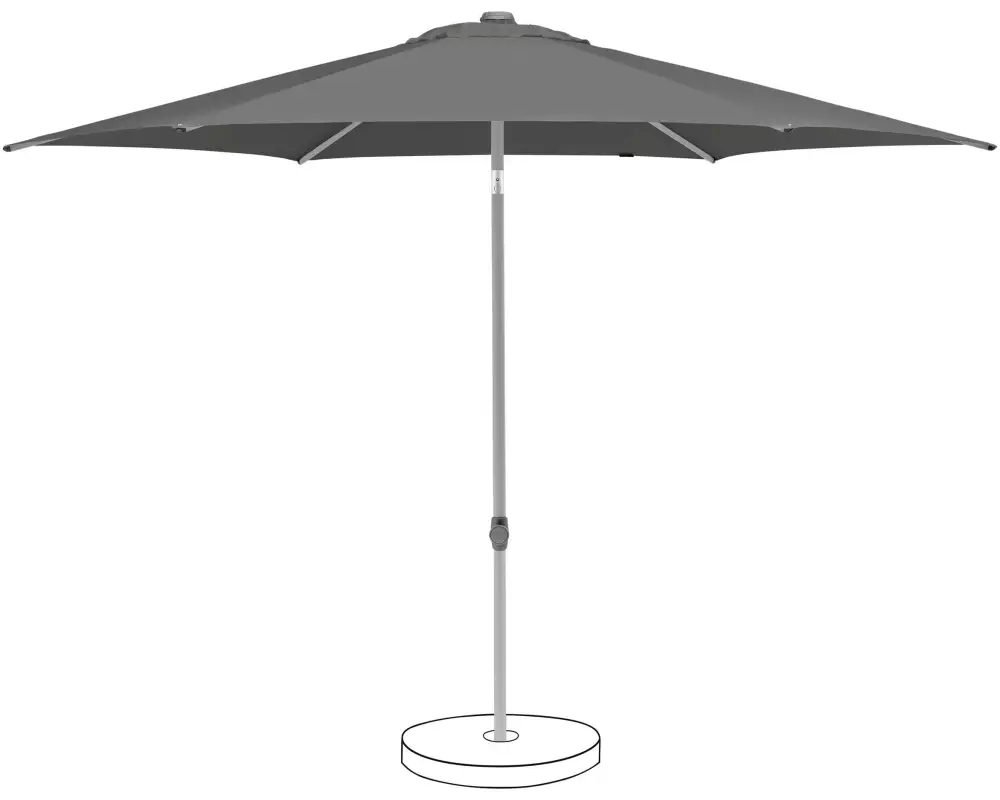 Suncomfort by Glatz Sonnenschirm Pop Up Steingrau, Ø 250 mm