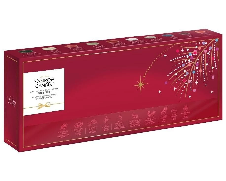 Yankee Candle Signature Geschenkset Geschenkset 10 Teelichter und 1 Halter Rot