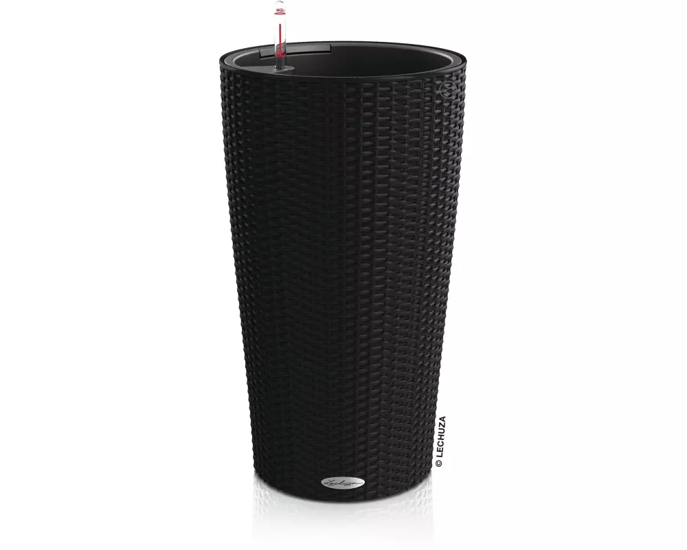 Lechuza Pflanzentopf Cilindro Cottage 23, Graphitschwarz