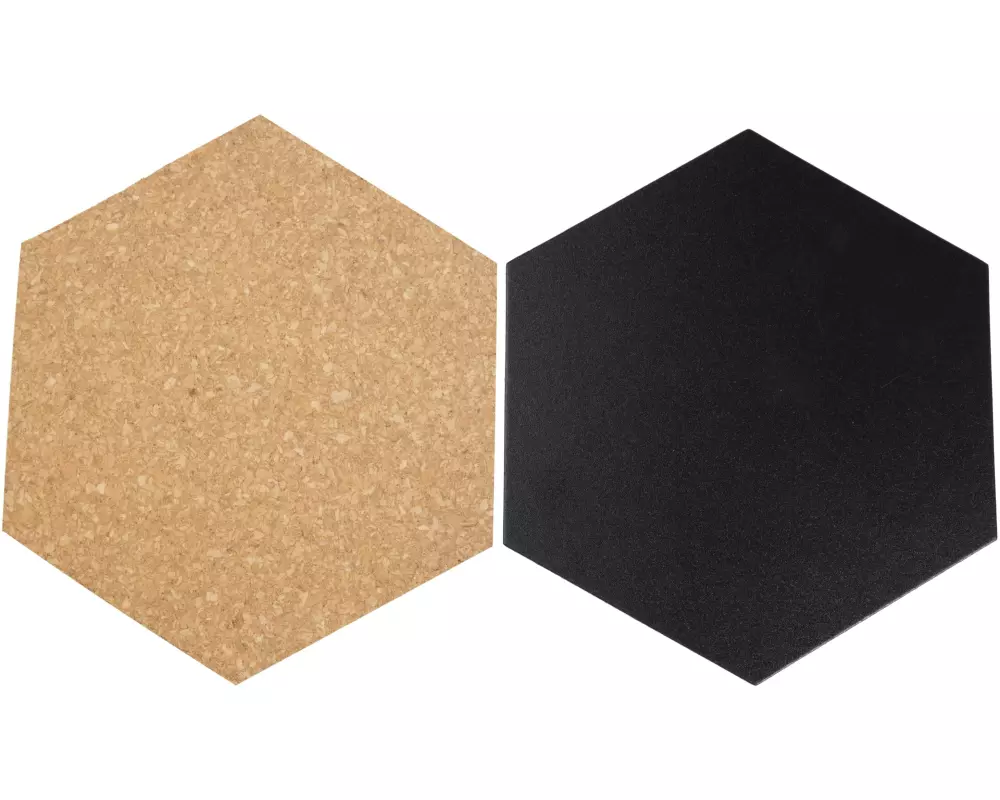 Securit Comboboard Silhouette Hexagon 7Stk. + Kreidetafel, Set