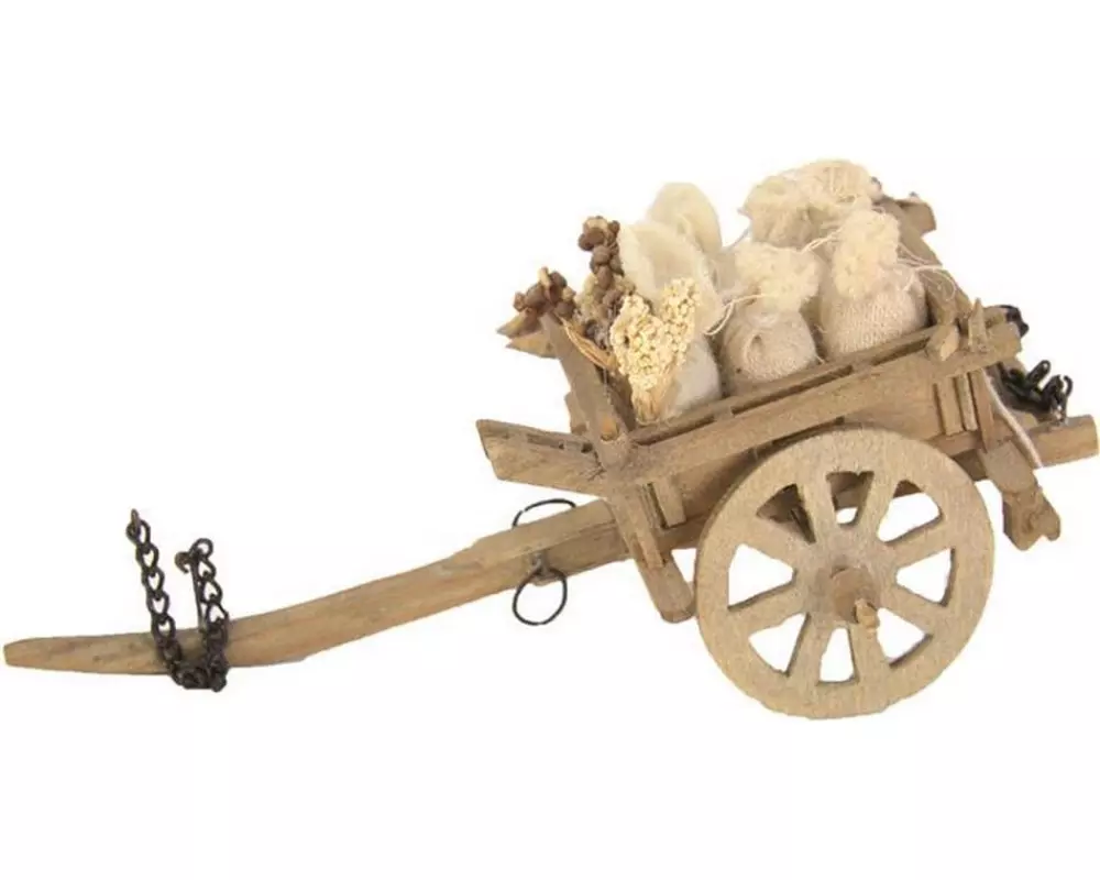 Botanic-Haus Krippenzubehör Wagen mit Säcken