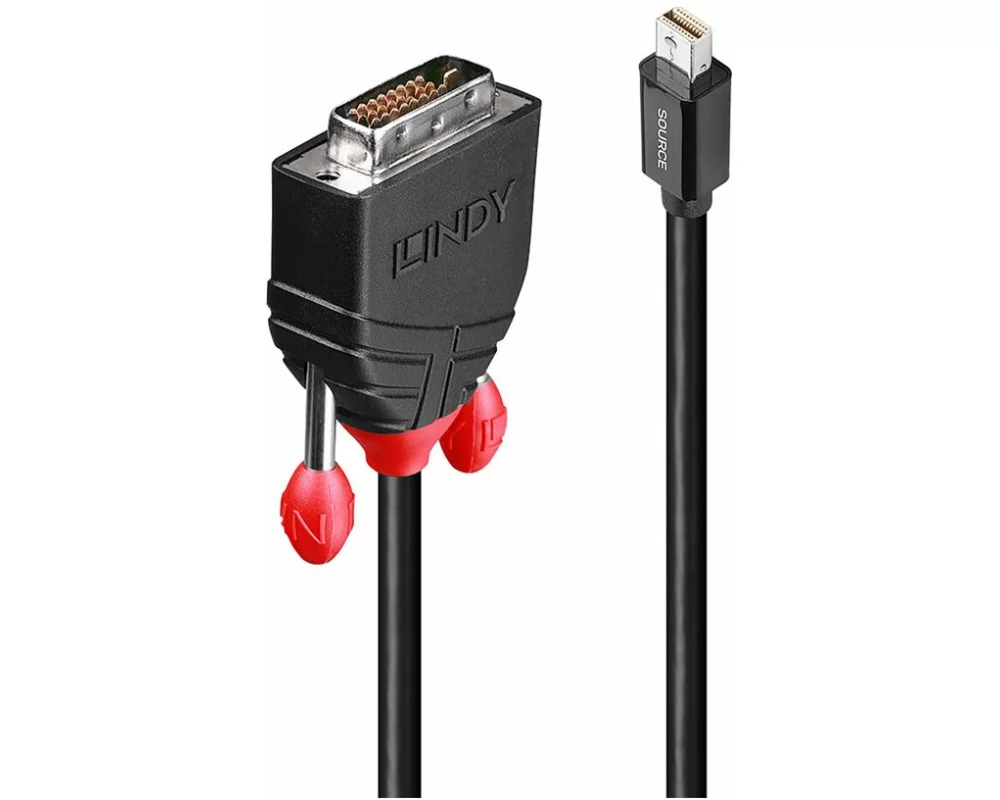 LINDY Video Cable, DP 1.2, MiniDP-DVI M-M, 2m, black