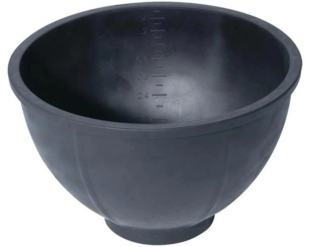 Toolland Gipsbecher Kautschuk rund schwarz 1.5 l