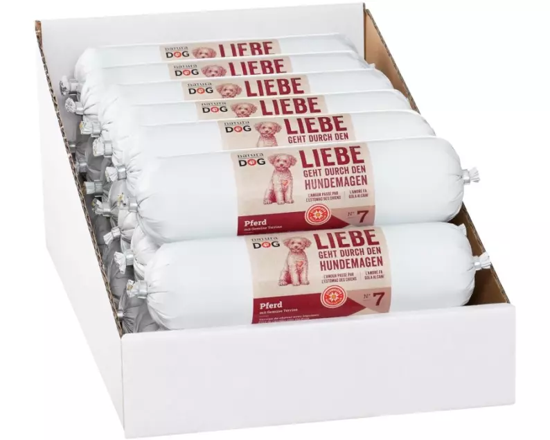 naturaDog Nassfutter Pferd mit Gemüse Terrine Multipack, 20 x 400 g
