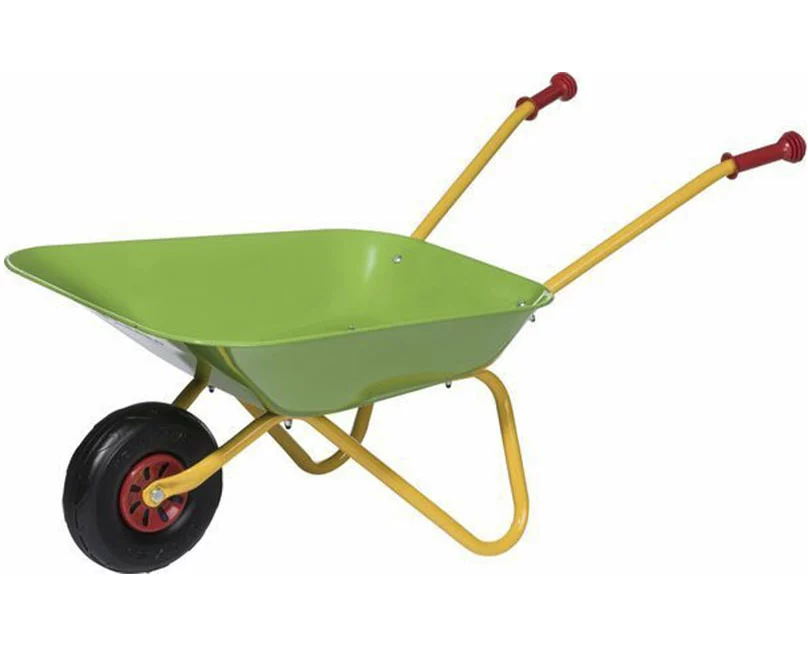 OUTDOOR active Schubkarre Metall grün und gelb