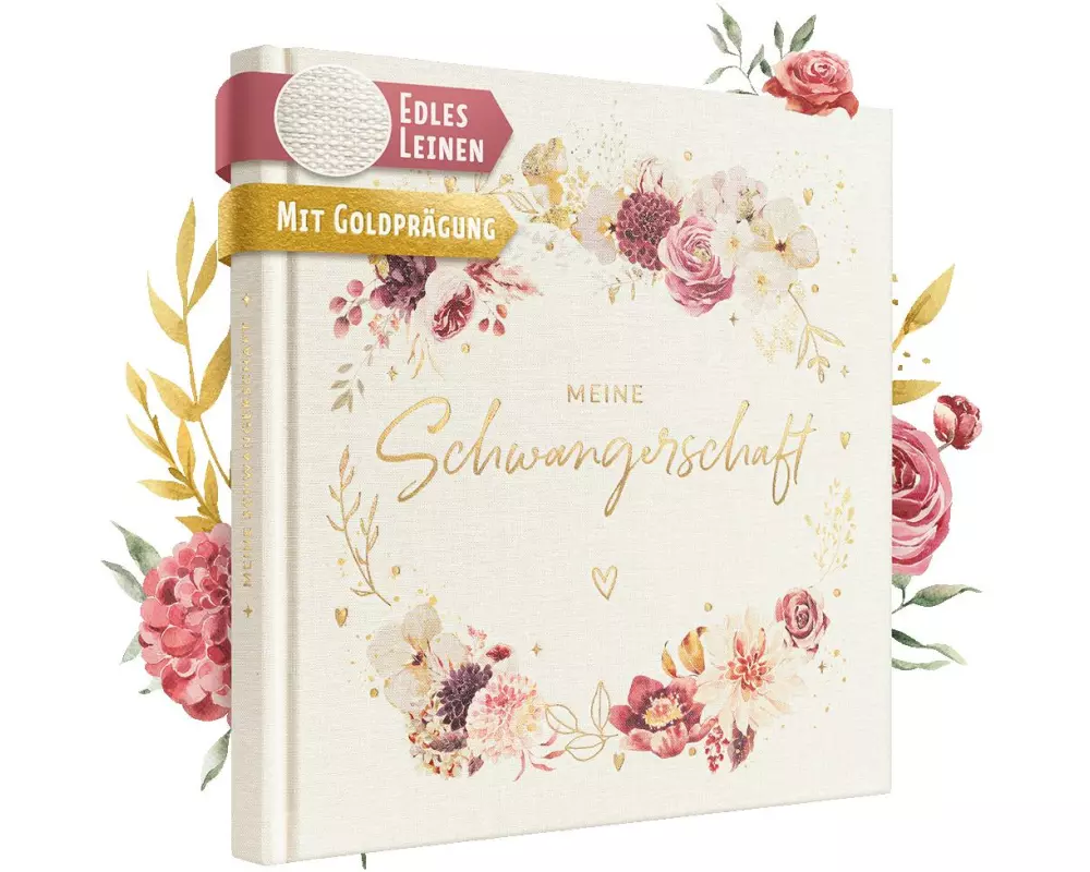 Eulentaler Schwangerschaftstagebuch Leinen, Beige