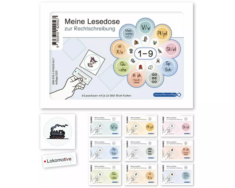 Meine Lesedosen 1-9 zur Rechtschreibung