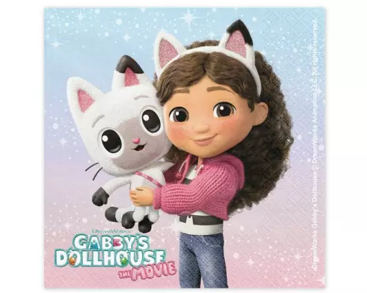 Partydeco Papierservietten Gabbys Dollhouse 33 cm x 33 cm, 20 Stück