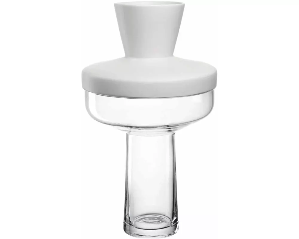 Leonardo Vase + Top Riva 36 cm, Transparent