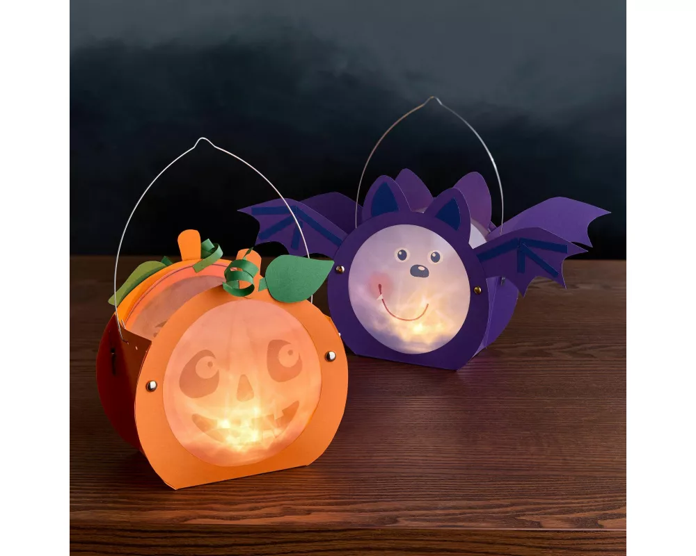 Bastelset - Mini-Klammerlaternen Halloween