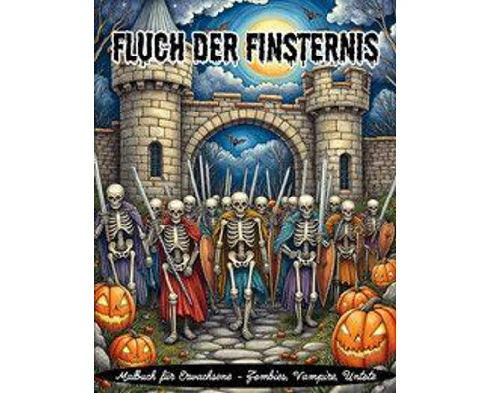 Fluch der Finsternis - Malbuch für Erwachsene - Halloween, Vampire, Untote, Zombies