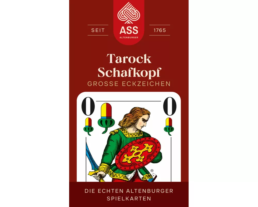 ASS - Schafkopf, große Eckzeichen, bayrisches Bild