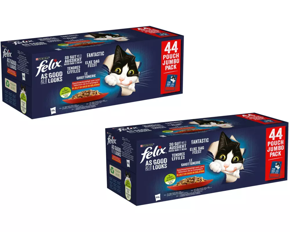 Felix Nassfutter AGAIL Fleisch Auswahl, 2x 44 x 85 g
