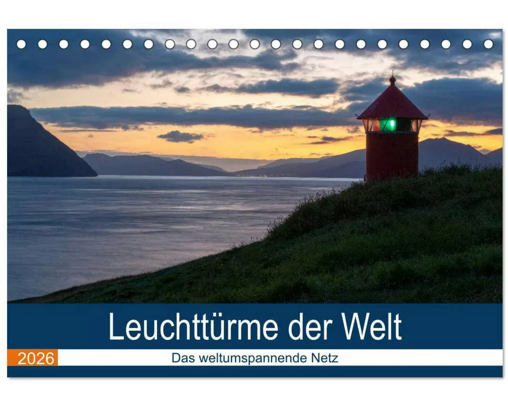 Leuchttürme der Welt (Tischkalender 2026 DIN A5 quer), CALVENDO Monatskalender