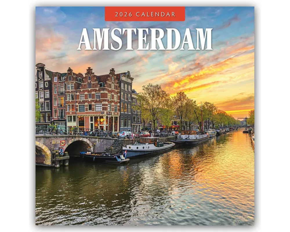 Amsterdam 2026 Square Wall Calendar