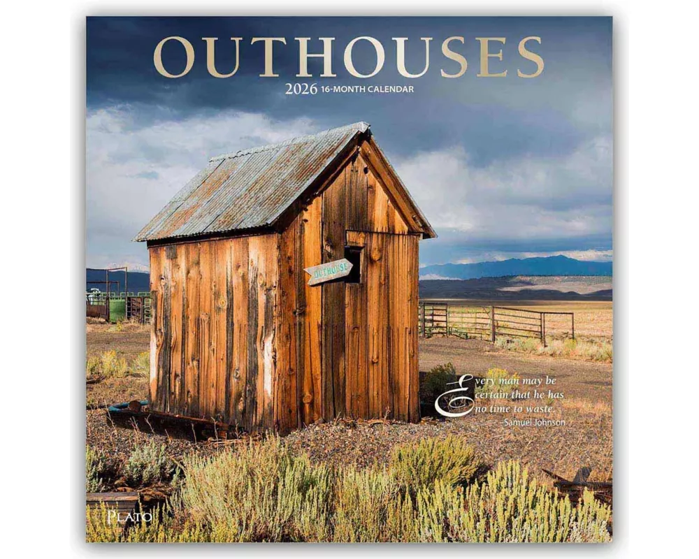 Outhouses - Toilettenhäuschen 2026 - 16-Monatskalender