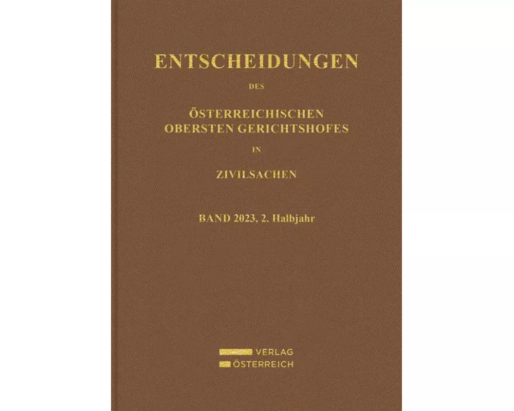 Entscheidungen des Obersten Gerichtshofes in Zivilsachen