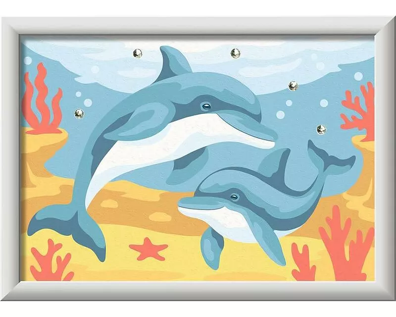 CreArt - Malen nach Zahlen - Springender Delfin