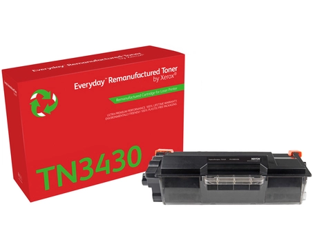 Everyday Mono Remanufactured Toner by compatible with Brother TN-3430, Standard capacity. Black toner page yield: 3000 pages, Printing colours: Black, Quantity per pack: 1 pc(s)