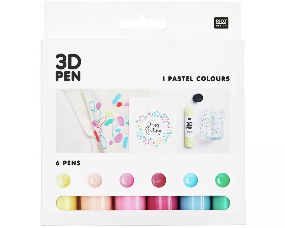 3D Pen - Set Pastell, 6 x 27ml
