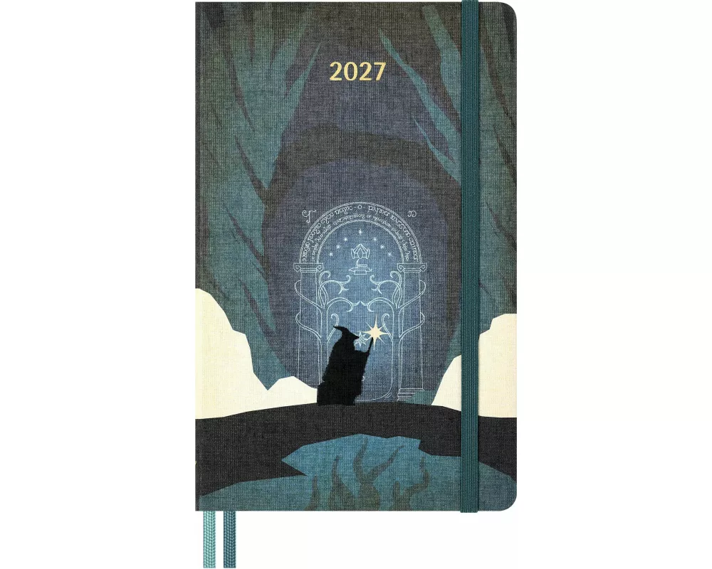 Moleskine 12 Monate Der Herr der Ringe Wochen-Notizkalender 2027, L/A5, 1 Wo = 1 Seite, fester Einband