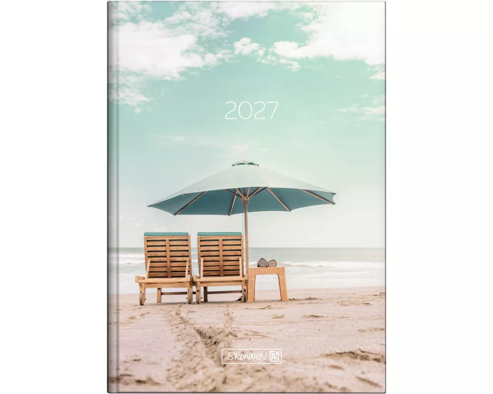 BRUNNEN 1079515037 Buchkalender Mod. 795 2027 "Sunbeds" A5, Papier