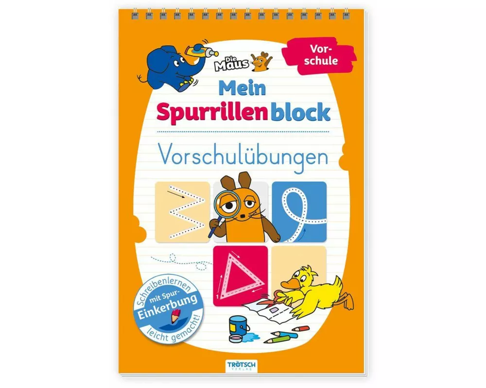 TRÖTSCH - Die Maus Mein Spurrillenblock Vorschulübungen Übungsbuch