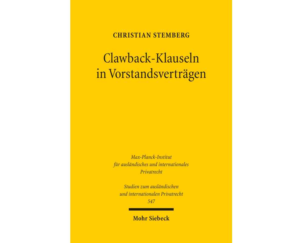 Clawback-Klauseln in Vorstandsverträgen