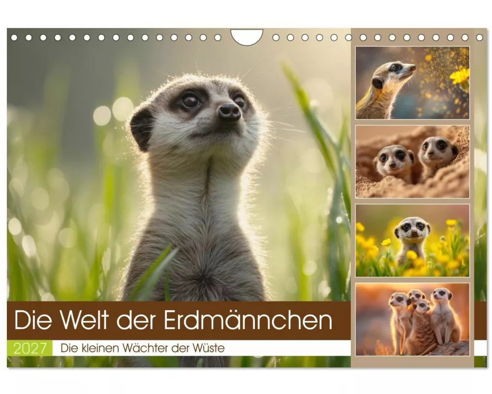 Die Welt der Erdmännchen (Wandkalender 2027 DIN A4 quer), CALVENDO Monatskalender
