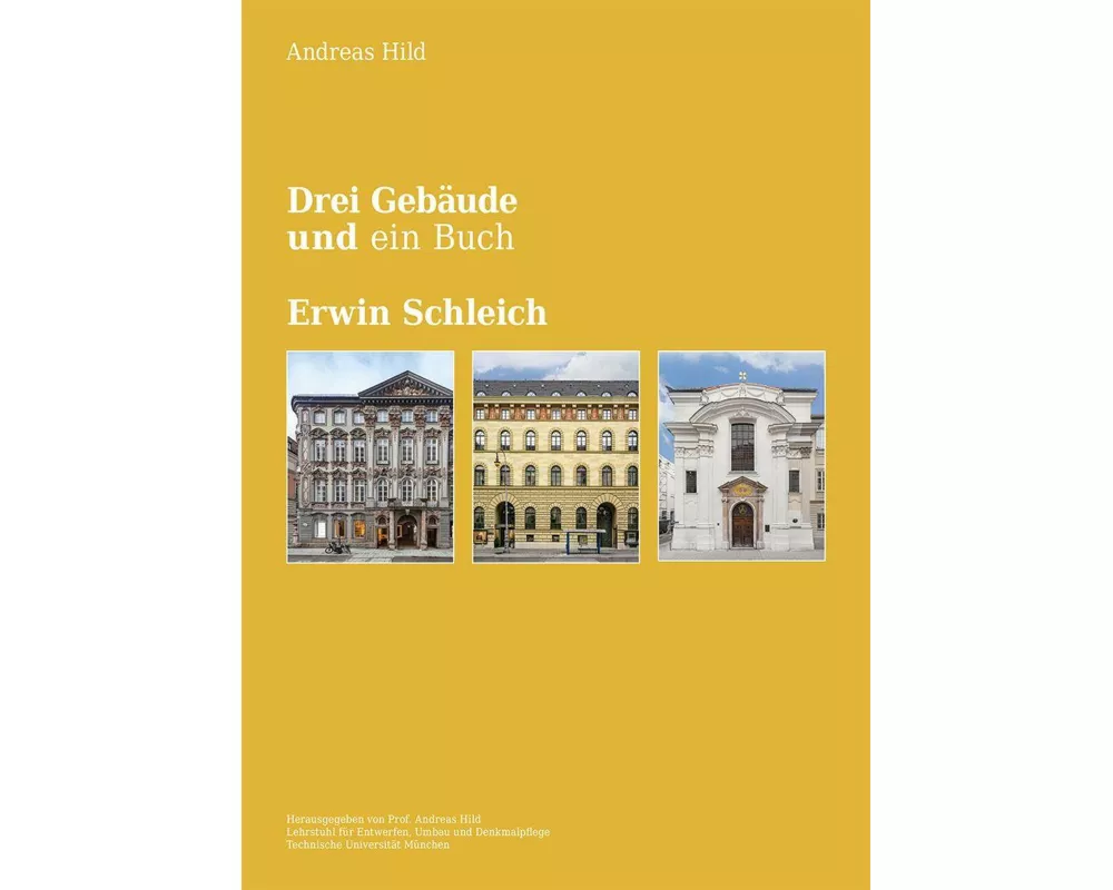 Drei Gebäude und ein Buch