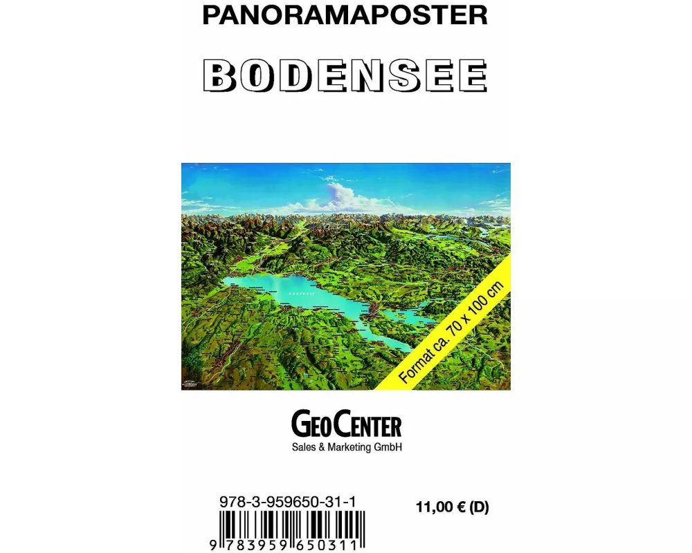 Panoramakarte Bodensee